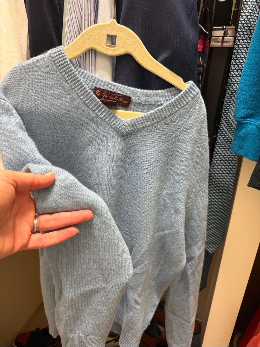 Brooks Brothers Boys 100 Percent Cashmere V Neck Sweater